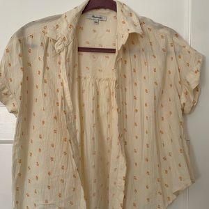 Madewell floral button-down blouse in size small